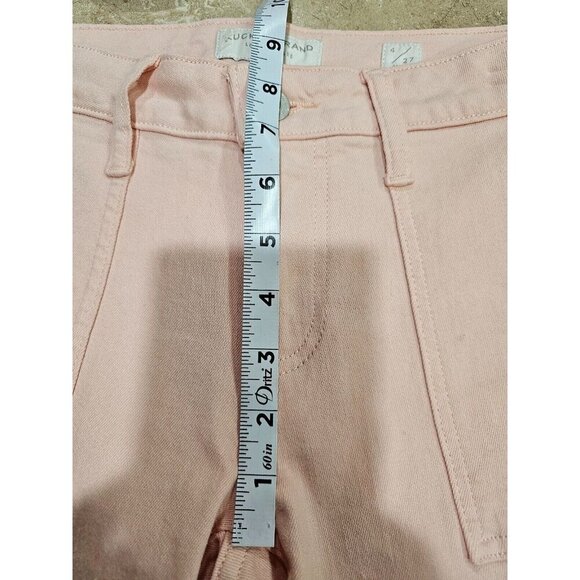 NWT Women's Lucky Brand Lolita Skinny Ankle Pants Jeans Pink Ankle Zip Size 4/27 - Picture 5 of 8